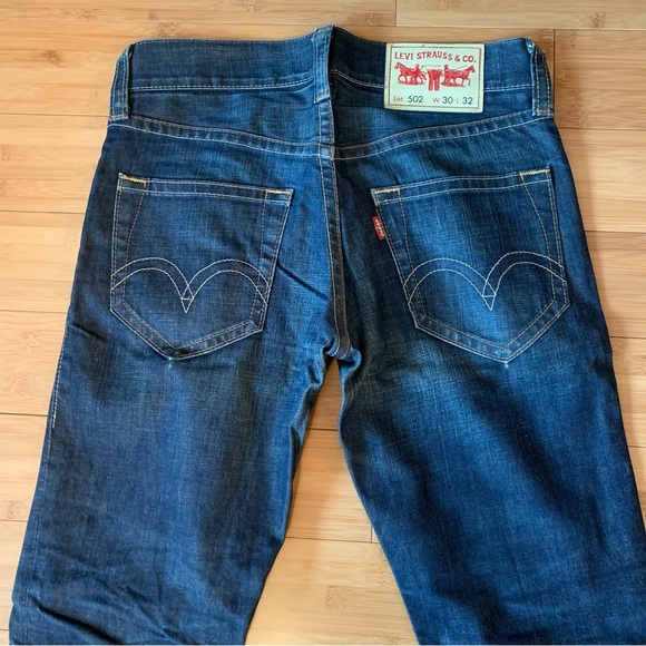 Vintage Rare Levi's 502 JAPAN Mens Size 30 x 32 Straight Denim Jeans Low Rise - Picture 6 of 16